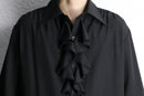 black volume sleeve frill shirt