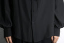 black volume sleeve frill shirt