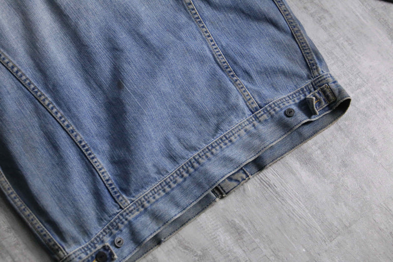 late 1990-00s Lee 220J denim tracker jacket "襤褸"