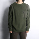 khaki olive military rib knit sweater