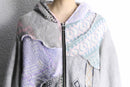 "Re:make" random docking うさ耳　knit hoodie