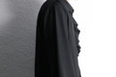 black volume sleeve frill shirt
