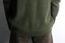 khaki olive military rib knit sweater