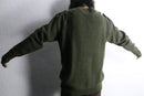 khaki olive military rib knit sweater