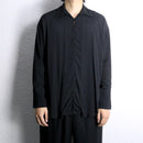 long two-button cuff rayon shirt