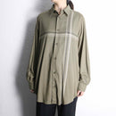rayon 100% khaki color stripe & border design shirt