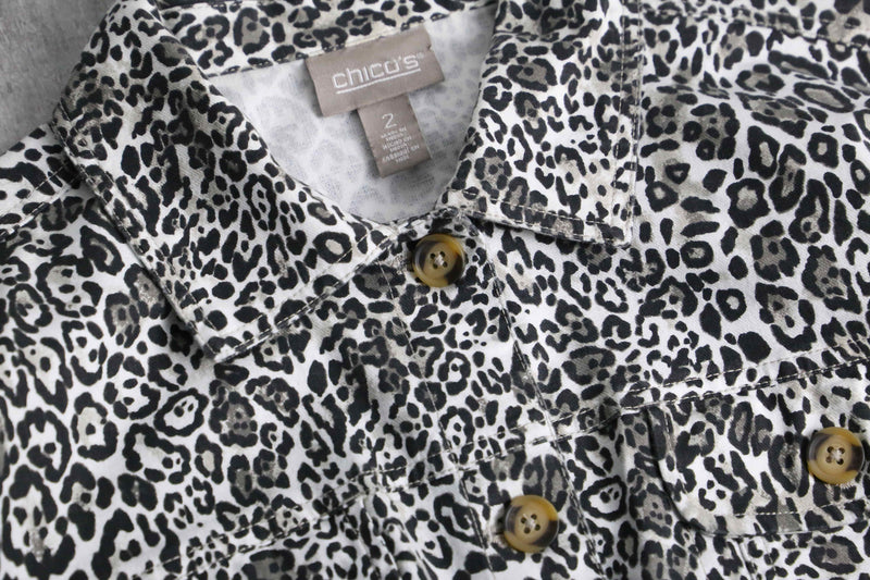 1990s CHICO'S leopard tracker jacket