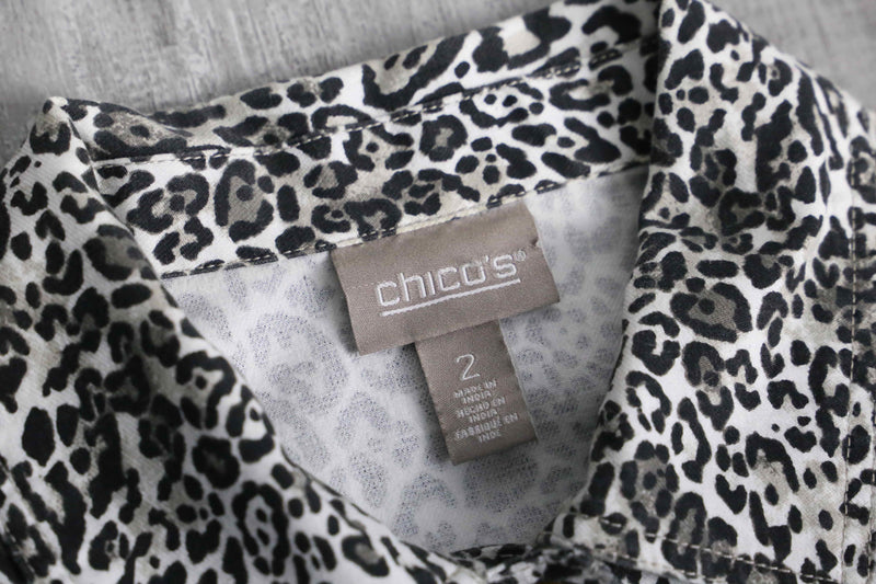 1990s CHICO'S leopard tracker jacket