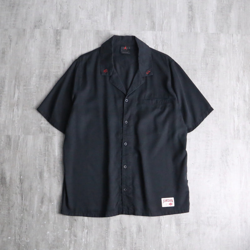 JORDAN” black open collar shirt