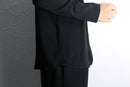 long two-button cuff rayon shirt