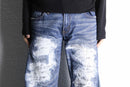 ''Re:make'' embroidery flare denim pants