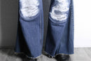 ''Re:make'' embroidery flare denim pants