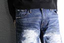 ''Re:make'' embroidery flare denim pants