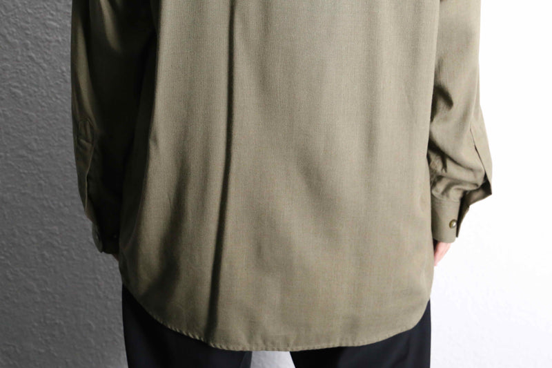 rayon 100% khaki color stripe & border design shirt