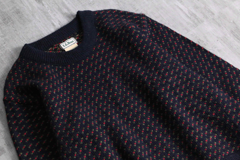 1970-80s L.L.Bean bird's eye knit made in Norway