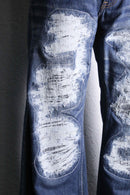 ''Re:make'' embroidery flare denim pants