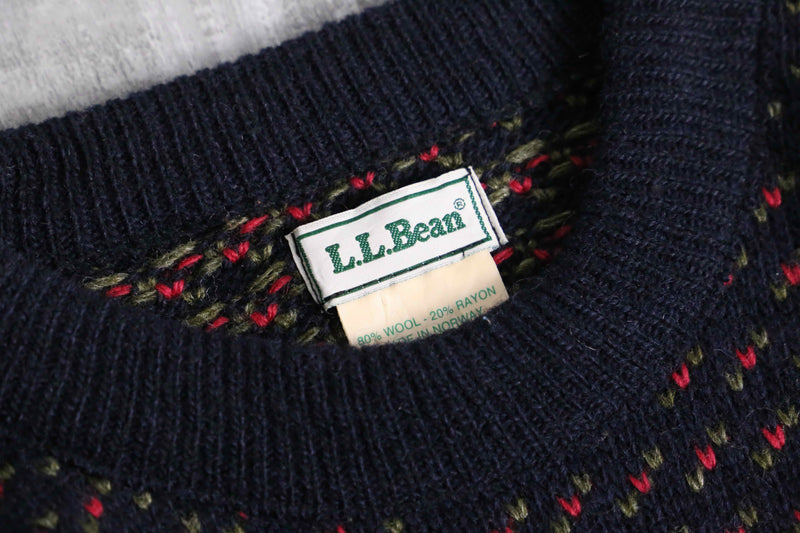 1970-80s L.L.Bean bird's eye knit made in Norway