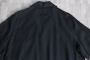 “JORDAN” black open collar shirt