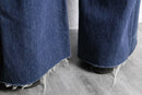 ''Re:make'' embroidery flare denim pants