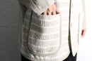 ivory knit switch light jacket