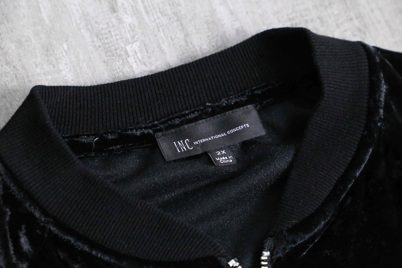 2000s I.N.C crash velour blouson