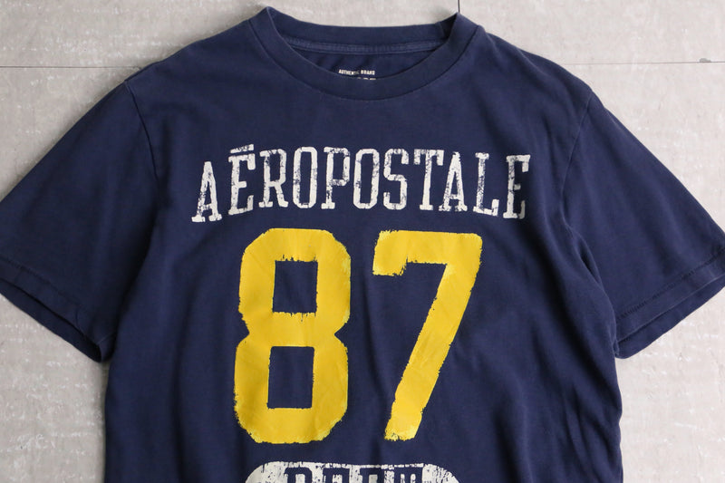 "AEROPOSTALE" navy color numbering Tee