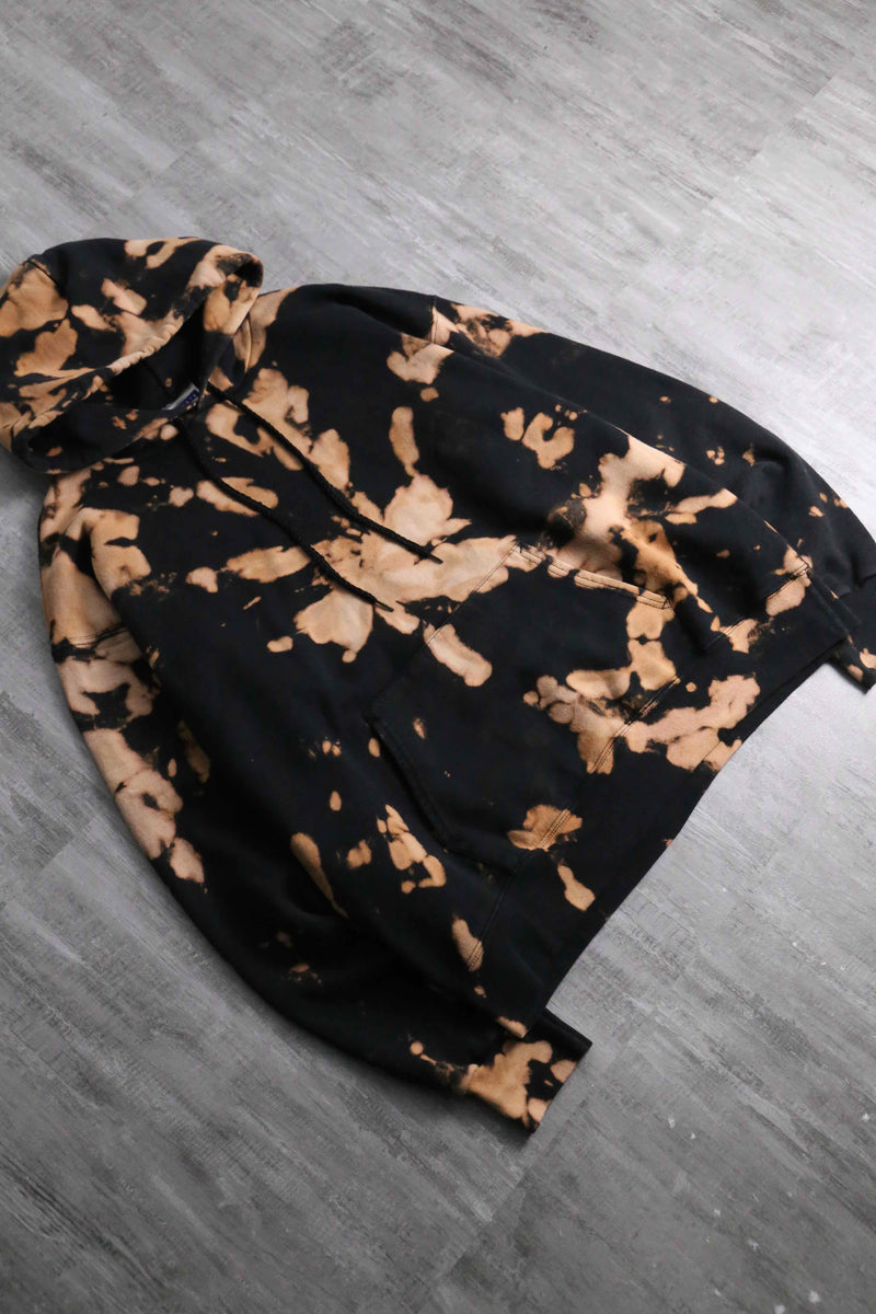 2000s bleached hoodie body by Hanes