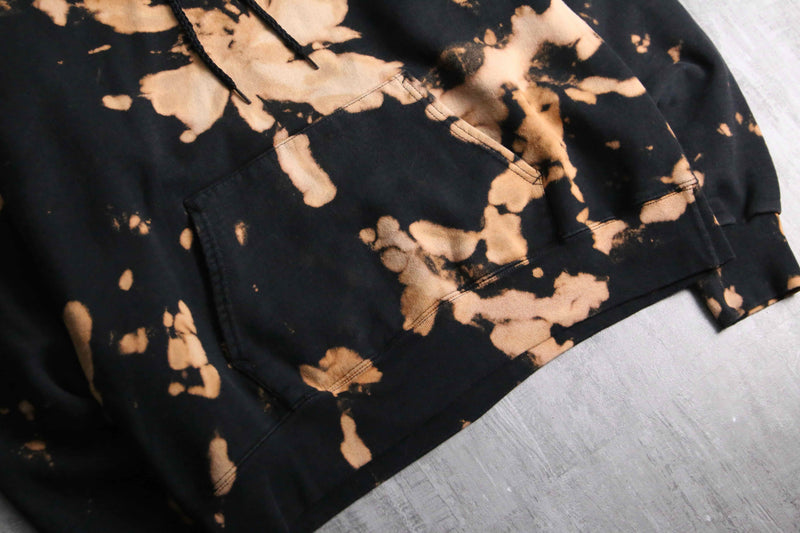2000s bleached hoodie body by Hanes