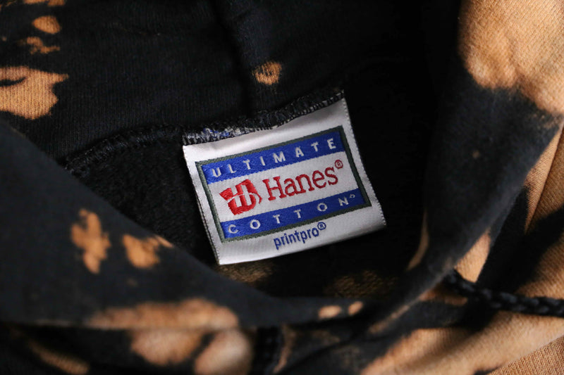 2000s bleached hoodie body by Hanes