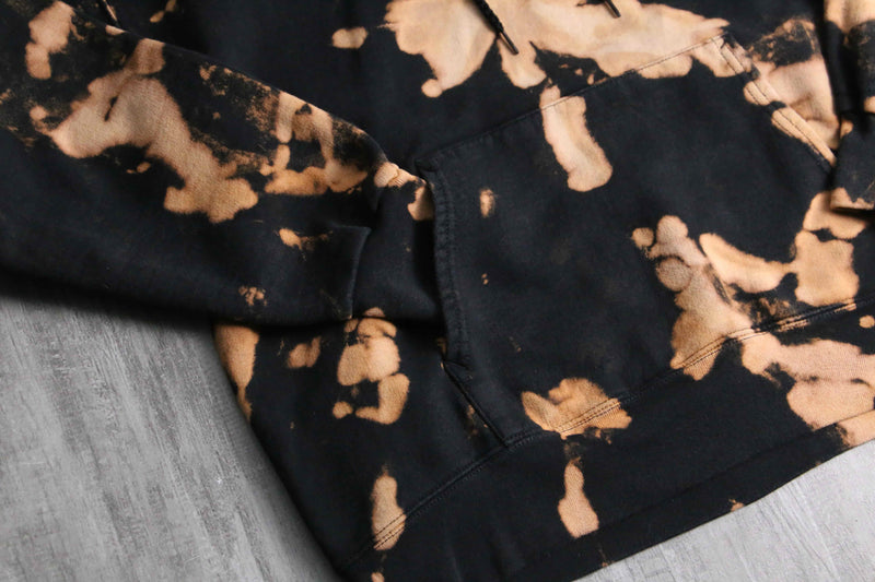 2000s bleached hoodie body by Hanes