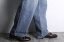 00's "tommy hilfiger" faded light blue wide tapered denim pants
