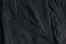 collar less black linen shirt jacket
