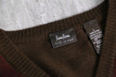 1990s Neiman Marcus herringbone pattern Vneck knit