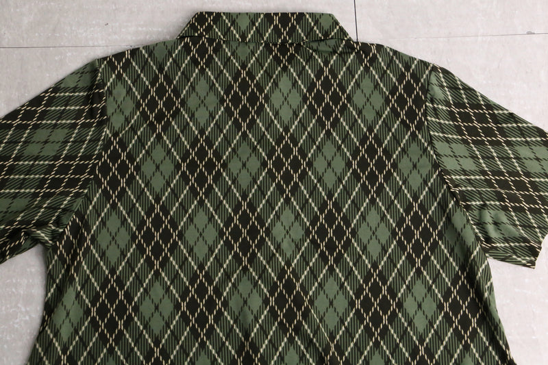 Green check pattern s/s shirt