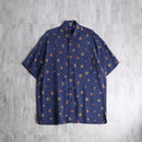 “HERNO” total pattern cupro H/S shirt
