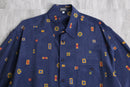 “HERNO” total pattern cupro H/S shirt