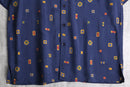 “HERNO” total pattern cupro H/S shirt