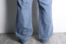 90's "MARITHÉ + FRANÇOIS GIRBAUD" mustard yellow velcro strap wide baggy shuttle denim pants