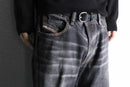 “DIESEL” fade black wide denim pants