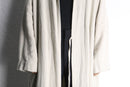 linen 100% shawl collar long gown coat