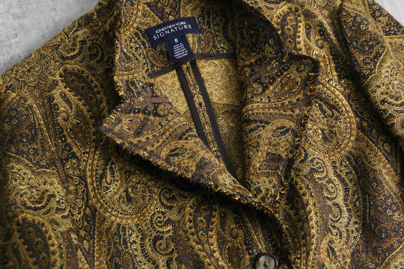 JONES NEW YORK paisley jacquard jacket