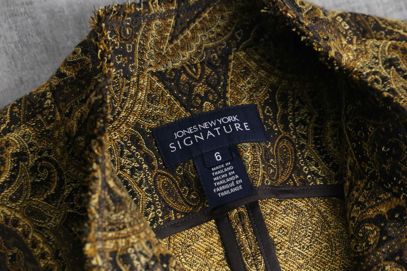 JONES NEW YORK paisley jacquard jacket