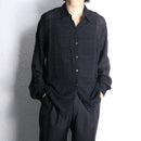 90's "chico's" black design sheer shirt