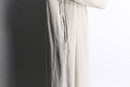 linen 100% shawl collar long gown coat