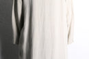 linen 100% shawl collar long gown coat