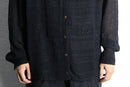 90's "chico's" black design sheer shirt