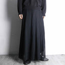 black sheer layered long skirts