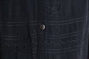 90's "chico's" black design sheer shirt