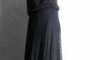 black sheer layered long skirts