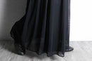 black sheer layered long skirts